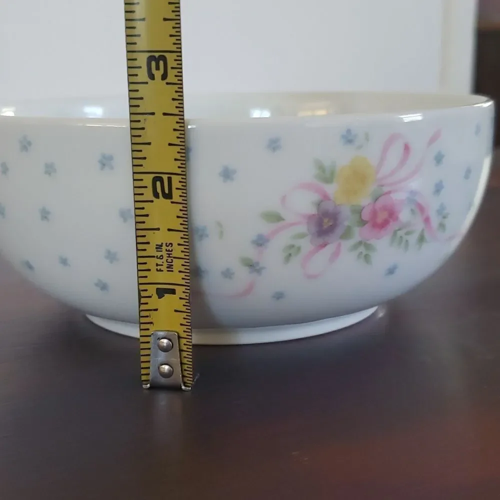 Very Pretty Vintage 1993 FTD Floral Ceramic Bowl Dish